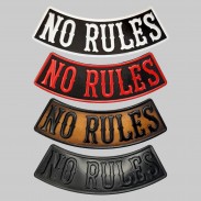 No Rules embossed leather rocker – Bottom, 4 colours