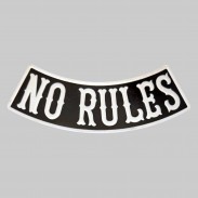 Rocker No Rules en cuir embouti – noir et blanc