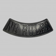 No Rules embossed leather rocker – black