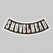 Rocker Shovelhead en cuir embouti – noir et blanc