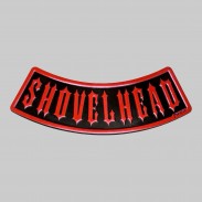 Rocker Shovelhead aus geprägtem Leder – Rot-Schwarz
