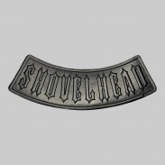 Shovelhead embossed leather rocker – black