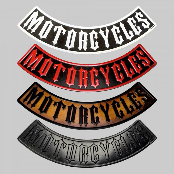 Motorcycles embossed leather rocker – Bottom, 4 colours