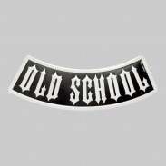 Old School embossed leather rocker – black and white