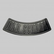 Old School embossed leather rocker – black