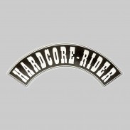 Rocker Hardcore-Rider en cuir embouti – noir et blanc