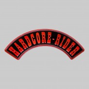 Rocker Hardcore-Rider aus geprägtem Leder – Rot-Schwarz