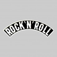 Rock'n'Roll embossed leather rocker – black and white