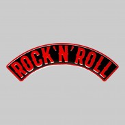 Rock'n'Roll embossed leather rocker – red and black