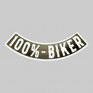 100%-Biker embossed leather rocker – black and white