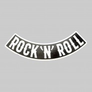 Rock'n'Roll embossed leather rocker – black and white