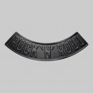 Rock'n'Roll embossed leather rocker – black