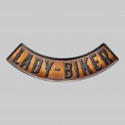 Rocker Lady-Biker en cuir embouti – marron vieilli