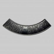 Lady-Biker embossed leather rocker – black