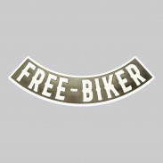 Rocker Free-Biker aus geprägtem Leder – Schwarz-Weiß