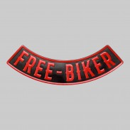 Rocker Free-Biker en cuir embouti – rouge et noir