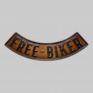 Free-Biker embossed leather rocker – antique brown