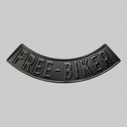 Free-Biker embossed leather rocker – black