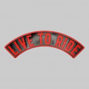 Rocker Live To Ride en cuir embouti – rouge et noir
