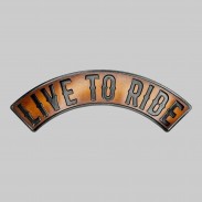 Rocker Live To Ride en cuir embouti – marron vieilli