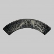 Rocker Live To Ride aus geprägtem Leder – Schwarz