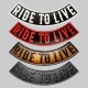 Ride To Live embossed leather rocker – Bottom, 4 colours