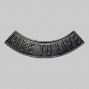 Ride To Live embossed leather rocker – black