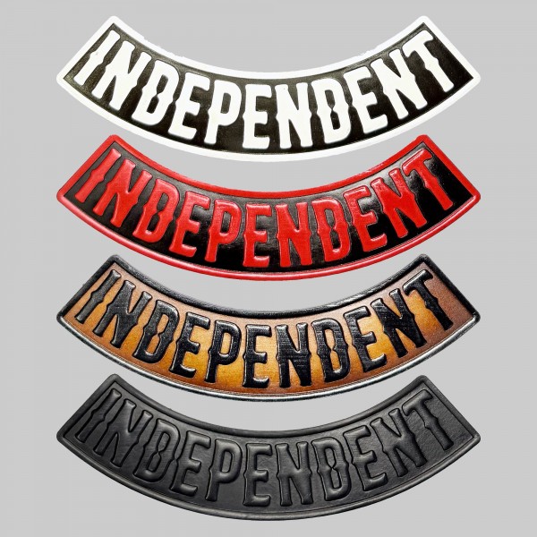 Rocker Independent aus geprägtem Leder – unten, kleines Format, 4 Farben