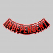 Rocker Independent aus geprägtem Leder – Rot-Schwarz
