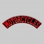 Rocker Motorcycles en cuir embouti – rouge et noir