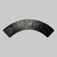 Rocker Motorcycles aus geprägtem Leder – Schwarz