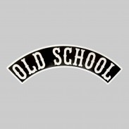 Old School embossed leather rocker – black and white