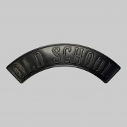 Rocker Old School en cuir embouti – noir