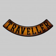 Rocker Traveller aus geprägtem Leder – Antik-Braun