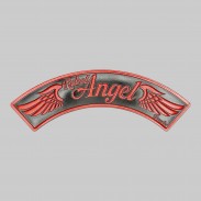 Rocker Rebel Angel en cuir embouti – rouge et noir