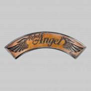 Rocker Rebel Angel en cuir embouti – marron vieilli