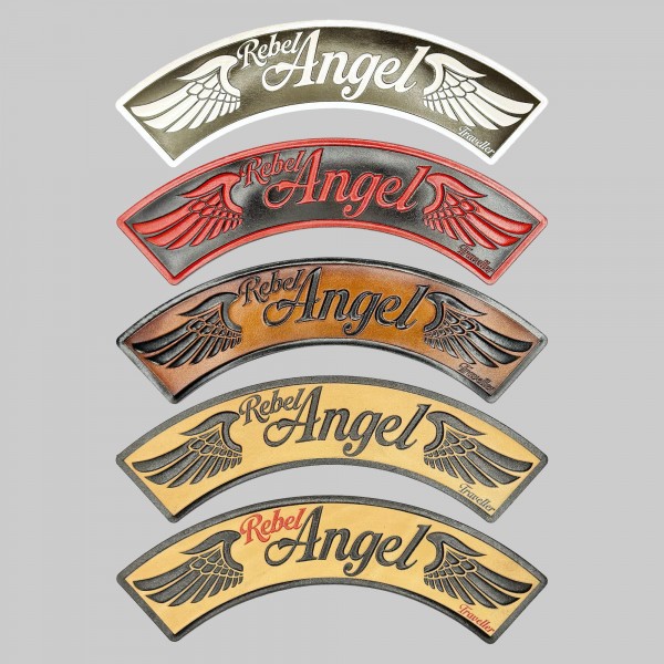 Rocker Rebel Angel en cuir embouti – haut grand format, 5 couleurs