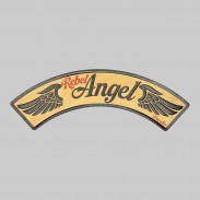 Rocker Rebel Angel aus geprägtem Leder – Naturleder, farbig
