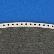 Embossed leather rocker – pre-punched stitching holes option