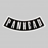 Rocker Panhead aus geprägtem Leder – Schwarz-Weiß