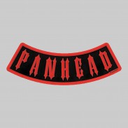 Rocker Panhead en cuir embouti – rouge et noir
