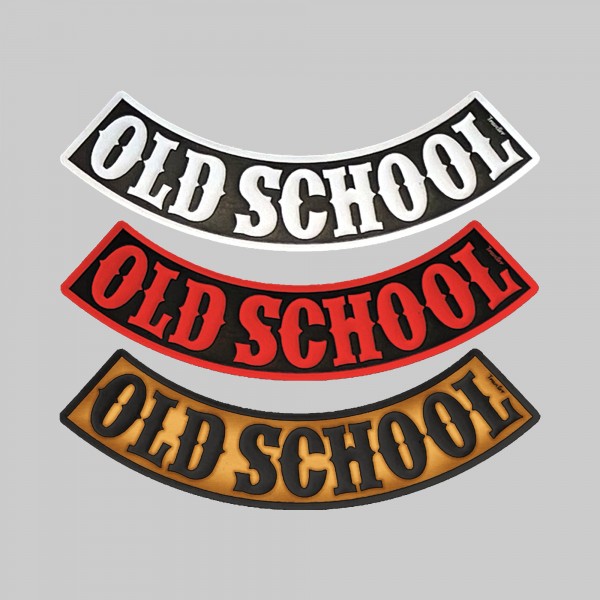 Rocker Old School aus geprägtem Leder – unten, großes Format, 3 Farben