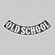 Rocker Old School aus geprägtem Leder – Schwarz-Weiß