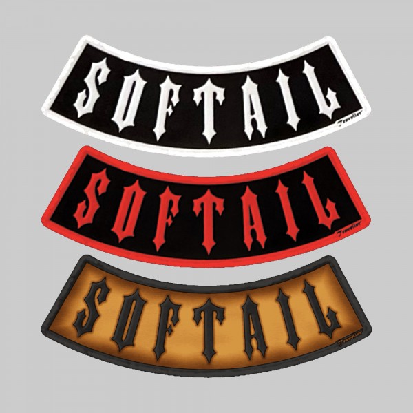 Softail embossed leather rocker – bottom, 3 colours