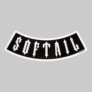 Softail embossed leather rocker – black and white