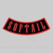 Rocker Softail aus geprägtem Leder – Rot-Schwarz