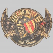 Patch Legends Never Die en cuir couleur