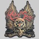Rebel Soul embossed leather back patch – in colour