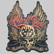 Patch de dos Rebel Soul en cuir embouti – en couleur