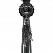 Porte-clés à franges Moteur V-Twin – franges noires